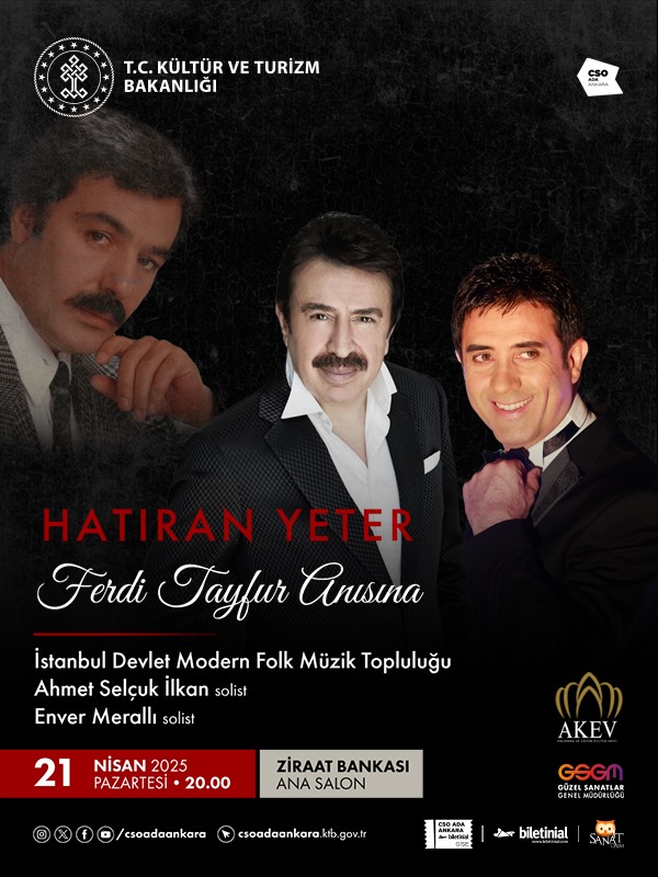 Ankara’da Ferdi Tayfur anısına ‘Hatıran Yeter’ konseri