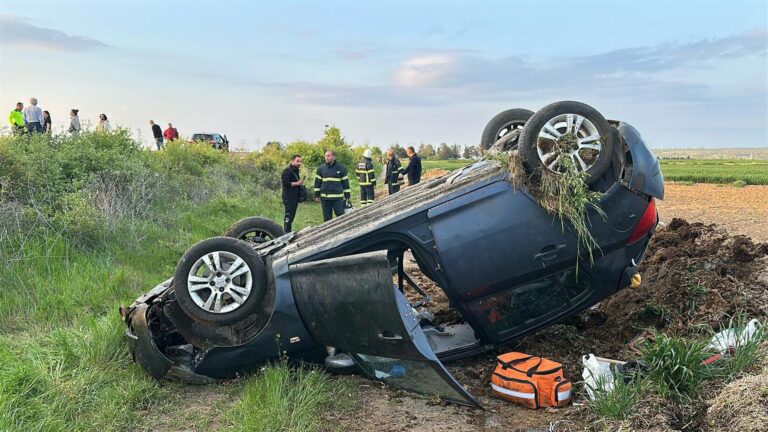 Edirne’de tarlaya uçan otomobilin sürücüsü ağır yaralandı