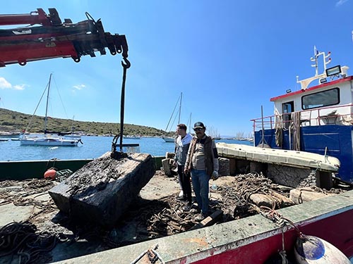 Bodrum’da deniz dibinden 130 ton katı atık çıktı