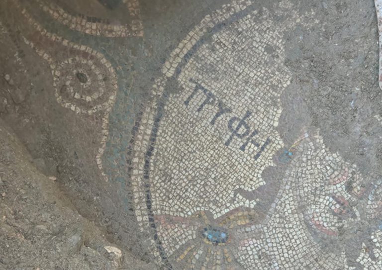 Tokat’ta izinsiz kazıda Antik Yunanca yazı olan mozaik bulundu; 2 tutuklama