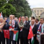 bakan isikhan cenevrede filistine destek eylemine katildi e0b06a923574