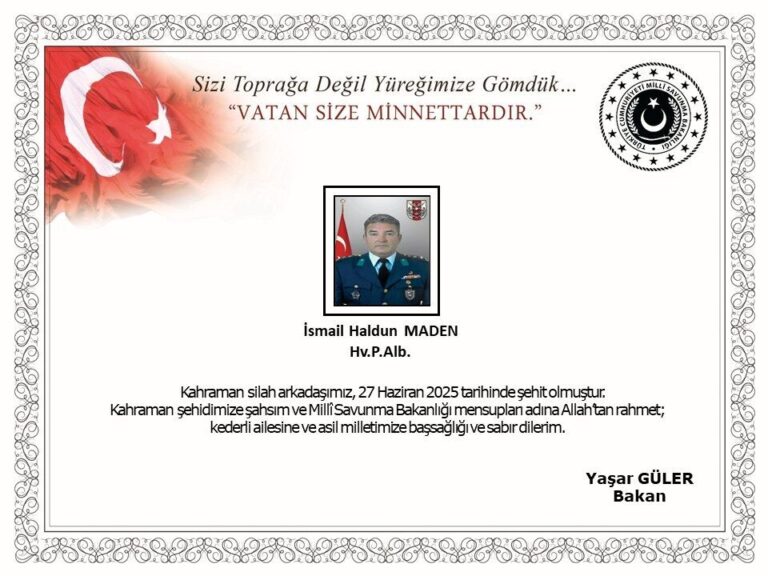 Libya’da kalp krizi geçiren albay şehit oldu