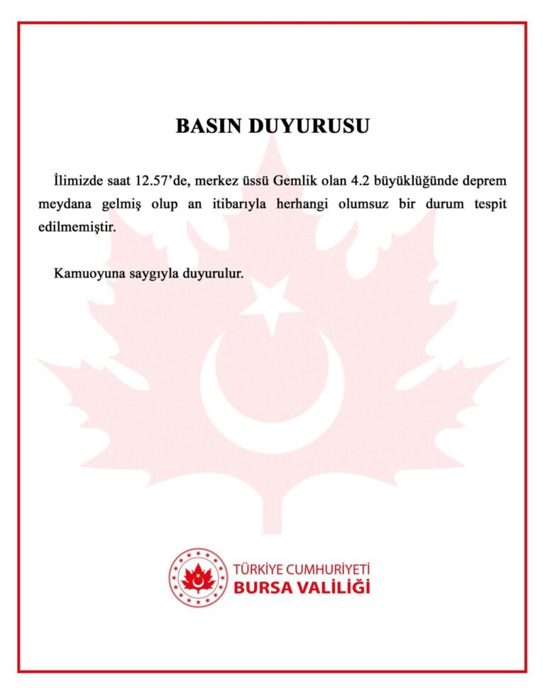 Bursa Gemlik’te 4.2 ve 3.9 büyüklüğünde 2 deprem (7)