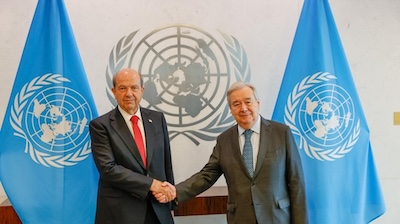 KKTC Cumhurbaşkanı Ersin Tatar, BM Genel Sekreteri Guterres ile New York’ta Görüştü