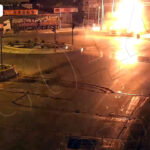 bariyere carpan otomobil alev aldi kaza ani kamerada f350355c805d