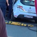 istanbul basaksehirde kazada otomobile saplanan demir surucunun bacagini delip aracin arkasindan cikti 535bd2986241