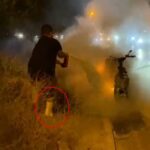 motosikletteki yangina kirik bacagiyla mudahale etti o anlar kamerada 22b0df6c5dcb