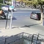 otomobil ile carpisan motosiklette 2 kisi yaralandi kaza kamerada 66f8ddd247bd