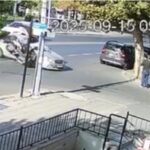 otomobil ile carpisan motosiklette 2 kisi yaralandi kaza kamerada 9ce2493bd98e