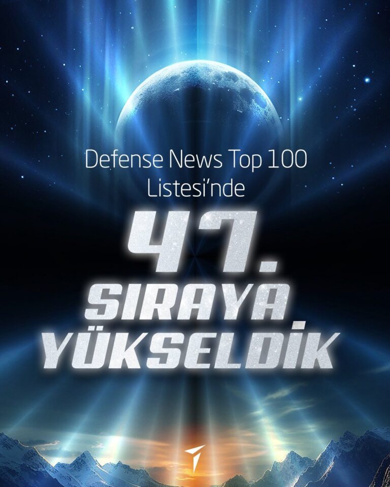 TUSAŞ: Defense News Top 100 Listesi’nde 3 basamak birden ilerleyerek 47’nci sıraya yükseldik