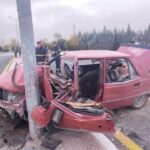 aydinlatma diregine carpan otomobilin surucusu oldu esi yaralandi 20a9fec3c32e