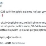 Milli Eğitim Bakanı Tekin'den öğretmenlere çevrim içi mesleki çalışma haftası müjdesi! 1 bakan tekin mesleki calisma haftasi cevrim ici olacak ac56ab6a1a45