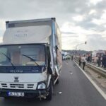 bariyere carpan kamyonetin surucusunun ayagi koptu a48abaed2a1c