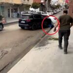 cipiyle tartistigi kisinin ayaklarini ezdi o anlar kamerada 0fa6582031da
