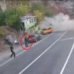 dagdan kopan kaya parcasinda son anda kurtuldu o anlar kamerada 4a115e36420f