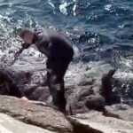 istanbul avcilar sahilinde kayaliklarin arasina dusen kadini guvenlik gorevlisi kurtardi c8f84684e3dc