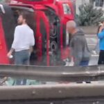 istanbul buyukcekmece d 100 karayolunda tir devrildi yol trafige kapatildi 1 750389c72f73