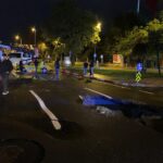 istanbul fatih vatan caddesinde saganak nedeniyle yol coktu 86dc20546fe1
