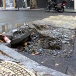 istanbul sislide yolda cokme meydana geldi besiktasta toprak kaydi ek fotograflar c724b513ccf2