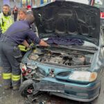 motosiklet ile otomobilin carpistigi kaza kamerada 2 yarali 4021803102be
