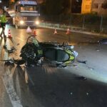 muglada is makinesine arkadan carpan motosikletin surucusu oldu 32489a9fe455