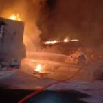 sanliurfada elektronik esya yuklu tir dorsesinin yanmasi kamerada 7258f44f83e0