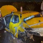 Çorlu'da Yağmur Sonrası Meydana Gelen Kazada Taksi Sürücüsü Ağır Yaralandı 3 ticari taksi iki kamyon arasinda sikisti 1 yarali 2fbfed7883db