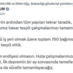bakan kurum sindirgida 760 bagimsiz bolumun hasarli oldugunu tespit ettik fe70d15caa8d