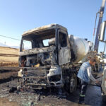 gaziantepte seyir halindeki beton mikseri yandi 4eb8ee824a77