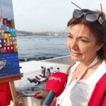 Kız Kulesi'nde Öğretmenler Günü'ne Özel Resim Etkinliği Gerçekleştirildi 12 istanbul 30 ogretmen kiz kulesinden istanbulu resmetti bd5a1c41e35a