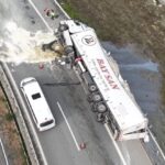 Arnavutköy'de TIR Devrildi, Şoför Ağır Yaralandı 3 istanbul arnavutkoyde viraji alamayan tir devrildi sofor agir yaralandi havadan goruntuler 95852f5d8b5c