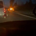 istanbul besiktas tem otoyolunda seyir halindeki minibus alev alev yandi fc6d4ab48724