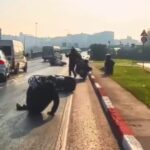 Fatih'te Kaygan Zemin, Motosiklet Kazalarına Neden Oldu; Diğer Sürücüler Uyarılarla Kurtuldu 5 istanbul fatihte yola yag dokuldu motosikletliler pes pese kayarak dustu 43b94c33bc97