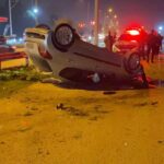 Bursa'nın İnegöl ilçesinde otomobil takla attı, iki yaralı var 2 kontrolden cikan otomobil ters dondu 2 yarali c8738ed2b6d0