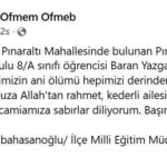 Of ilçesinde okula giden 8. sınıf öğrencisi Baran Yazgan, fenalaşarak hastaneye kaldırıldı fakat yaşamını yitirdi. 2 okulda fenalasan ortaokul ogrencisi hayatini kaybetti 611e88f9011d