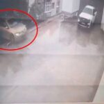 otomobilini yanlislikla geri vitese alinca 7 metre yukseklikten dustu kaza ani kamerada f5e98edbccbc