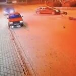 otomobille carpisan motosikletin surucusunun yaralandigi kaza kamerada 6d0673cd80e5