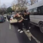 istanbul sariyerde trafikte suruculerin yol verme kavgasi kamerada 310e4928719c