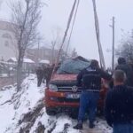 Kar Yağışı Sonrası Kontrolden Çıkan Kamyonet Şarampole Yuvarlandı, 6 Yaralı 2 orduda kamyonet karla kapli yolda sarampole yuvarlandi 6 yarali a5416f72e37d