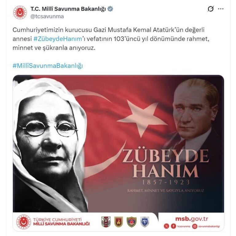 Zübeyde Hanım, vefatının 103. yıl dönümünde anıldı