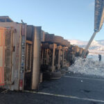 buzlanma nedeniyle 2 tir devrildi 1 yarali 1d55425efd09